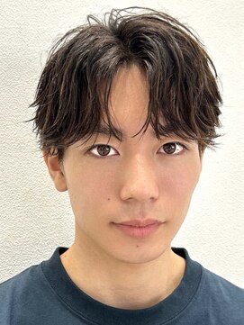 オーシャントーキョー 仙台(OCEAN TOKYO) 韓国マッシュニュアンスパーマセンターパートツーブロック黒髪