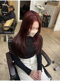 ワインレッド♪髪質改善♪レイヤーカット♪
