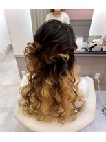 サイドお団子☆ハーフアップ