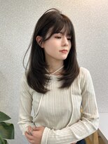 ボタン シブヤ(VOTAN SHIBUYA)&nbsp;レイヤーカット/オリーブベージュ/顔周り/透明感カラー/髪質改善