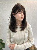 レイヤーカット/オリーブベージュ/顔周り/透明感カラー/髪質改善