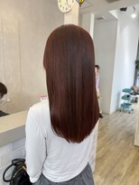 ジュエ ヘアー デザイン(Jue hair design)&nbsp;夏透明感ワインレッド/20代/ワンカラー/レッドカラー/知立