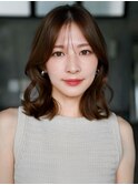 ☆レイヤーカット毛先ワンカールくせ毛風カール薄めバングデジパ