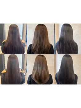 premium髪質改善、活性ケラチン導入トリートメントなど、お客様の髪質に合わせて本当に良いものを提供。