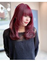 ジーナ 名駅(XENA.) 《karin》wine red/名駅/名古屋/名古屋駅/艶カラー/ケアカラー