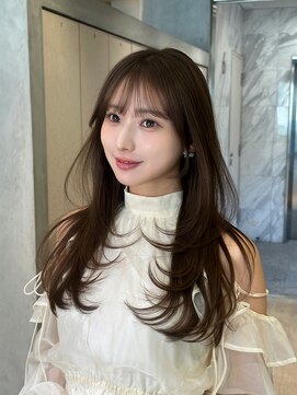 ロンド ルージュ 銀座店(Lond rouge) オリーブグレー/韓国レイヤーカット/マロンベージュ/黒髪/小顔