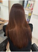 オレンジブラウンカラーブリーチカラー髪質改善シールエクステ