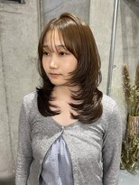 ロイジー(roijir)&nbsp;表参道 roijir ミディアムレイヤー × アッシュブラウン