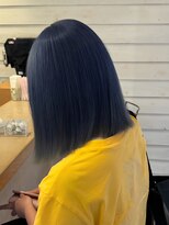ユナイテッドビューティーウェストコースト(UNITED BEAUTY WEST COAST) 透明感ネイビーブラック/ミディアムボブストレート