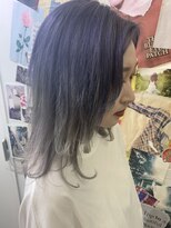 トロニー(TLONY)&nbsp;渋谷TLONY パープルグホワイトラデーション　stylist/ miaki