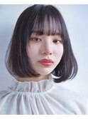 ワンカール小顔黒髪ボブ