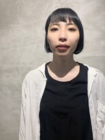 モロコ 神保町 九段下店(moloco)&nbsp;ダブルカラーネイビーブルーミニボブ【神保町/九段下】