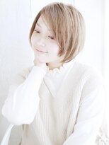 ヘアメイク ナル(hair make nalu) ハイトーンベースのストレートボブ