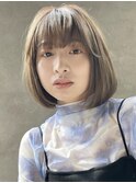 モテ系ボブスタイル##厚めバングがモードな雰囲気#イメチェン