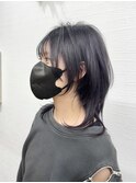 グレーベージュ/レイヤーロング/アッシュカラー/黒髪【稲毛】