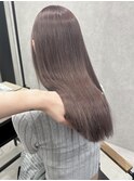 ツヤ髪スタイル/ラベンダーグレージュ/ケアブリーチ