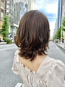 ビュートリアム265(BEAUTRIUM 265) ミディアムレイヤー/レイヤーカット/銀座/くびれヘア/ベージュ