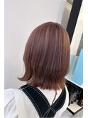 ピンクベージュ/くびれボブ　appri 宮野悠大