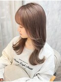 韓国レイヤー/韓国風/セミディ/ブリーチなし/顔まわり
