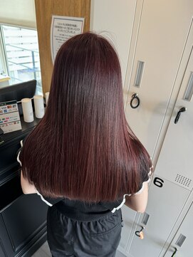 アウラヘアーサロン(aura hair salon) レッドピンクカシス