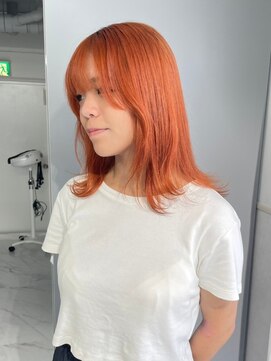 スウィープ(sweep) ダブルカラー/オレンジ/ハイトーンカラー/暖色カラー/天神/今泉