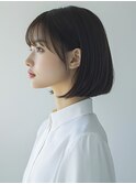 耳掛けボブ　フェイスレイヤー　ツヤ感ボブ　似合わせカット