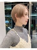 ハンサムショート ベリーショート ブリーチブラウン