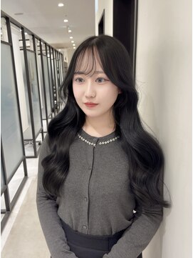 ヴェイナゴヤ(VEYY. nagoya) ブルーブラック/くびれ/韓国シースルーバング/2way/ブリーチなし