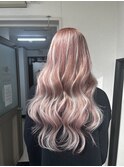 春の桜ピンク×ホワイトハイライト