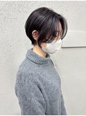 黒髪ボブシンプルなスタイル