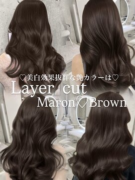 アイシー 表参道(ICY) 韓国艶髪◇美白見え透明感マロンブラウンカラー/マロンベージュ