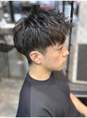 メンズショートスパイキーツイスパ群馬高崎眉毛韓国
