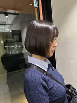 イオエ 西梅田(ioe) ブリーチなしカラー/髪質改善/ミルクティーベージュ/小顔へア