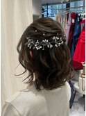 ウェディングハーフアップ【結婚式/フォトウェディング】