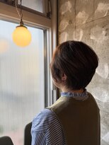 フープ 川越(hoop)&nbsp;柔らかベージュの大人ショートボブ