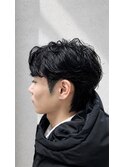 フェザーパーマ　センターパート韓国ニュアンスパーマメンズ長崎