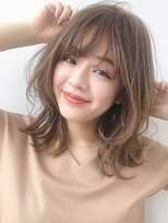 ナチュラル コレット(Natural collet)&nbsp;外ハネボブくびれミディ　ネオウルフアッシュブラウン