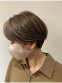ゴールドベージュ×マニッシュショート