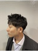 ショートアップバング×形状記憶パーマ