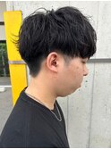 ツイストスパイラルパーママッシュメンズパーマ波巻きパーマ