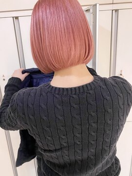 シエル バイ ケンジ 登戸 生田(CIEL by KENJE) 【ブリーチあり】コーラルピンク