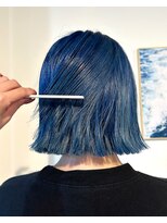 マリン(Marine)&nbsp;20代30代ブルーカラーぱつっとボブstyle