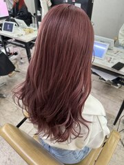 エアリーロング美髪ケアブリーチコーラルピンク所沢練馬韓国