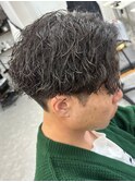 波巻きパーマメンズパーマメンズヘアツーブロックツイストパーマ