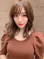 セイドット リー(Say. Ree)&nbsp;Say.ウェーブミディアムレイヤーショコラブラウン韓国風巻き青山