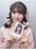 推し活ヘアアレンジ☆編み込みカチューシャヘアセットヘアメイク