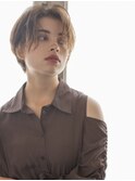 センター分けショート