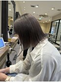 ラベンダーグレージュ×ボブ