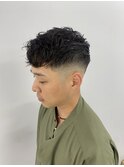 スキンフェードスパイラルパーマ高円寺バーバー床屋シェービング
