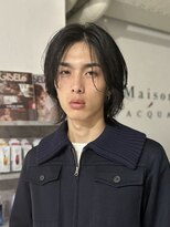 =メンズボブ/スパイキーショート/ブルーブラック／MEN’S HAIR